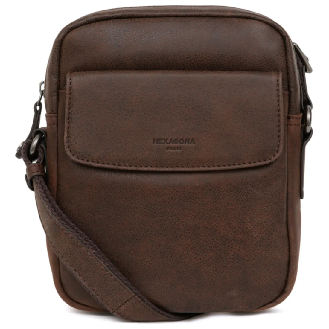 Sacoche Cuir INSTINCT Marron Aaron