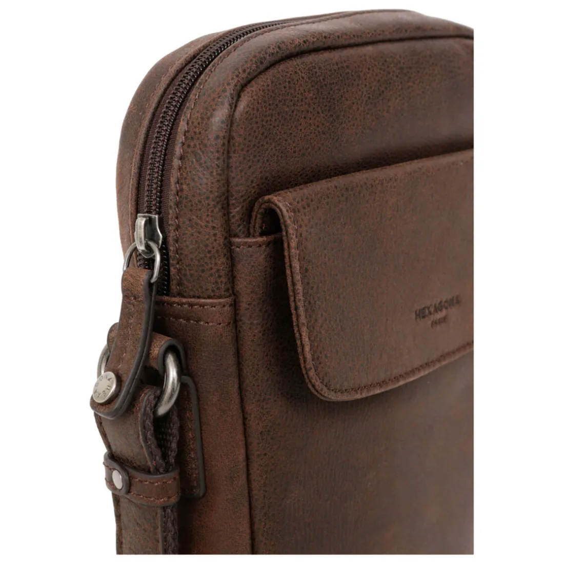 Sacoche Cuir INSTINCT Marron Aaron