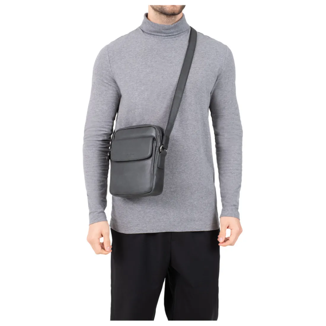 Sacoche Cuir INSTINCT Marron Aaron