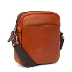 Sacoche Cuir STUART Cognac Ora