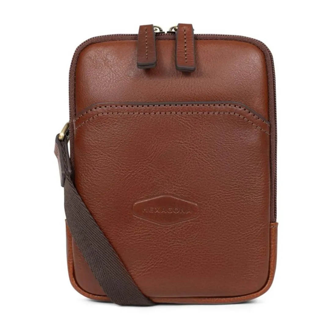 Sacoche Cuir STUART Marron Lise