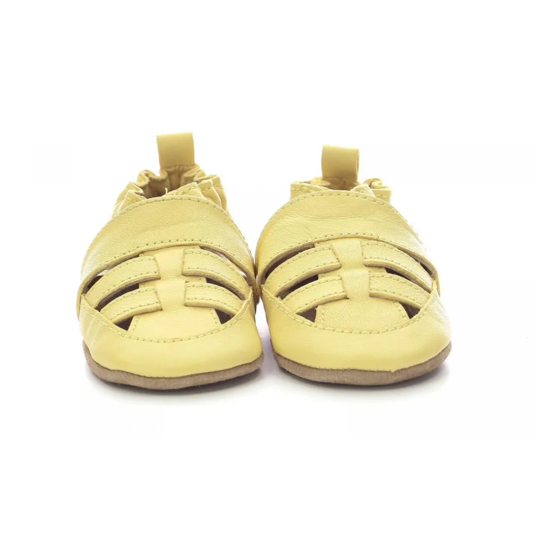 Salome Bebe Mixte en cuir jaune clair