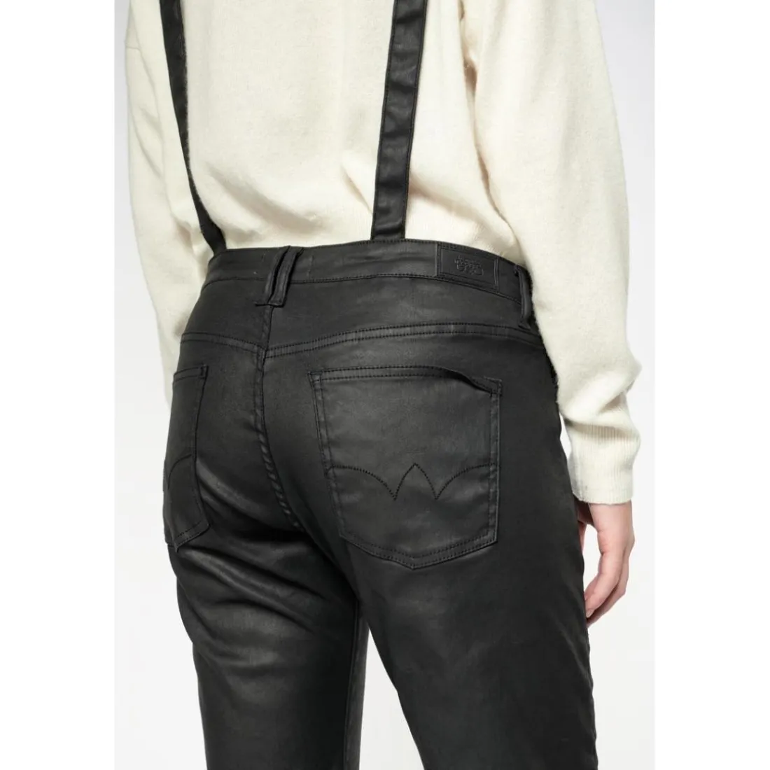 Salopette en jeans ALI noir Olia