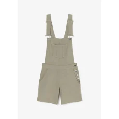 Salopette fille, MARCIA blanc Pey en coton