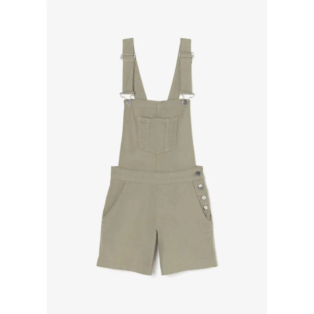 Salopette fille, MARCIA blanc Pey en coton
