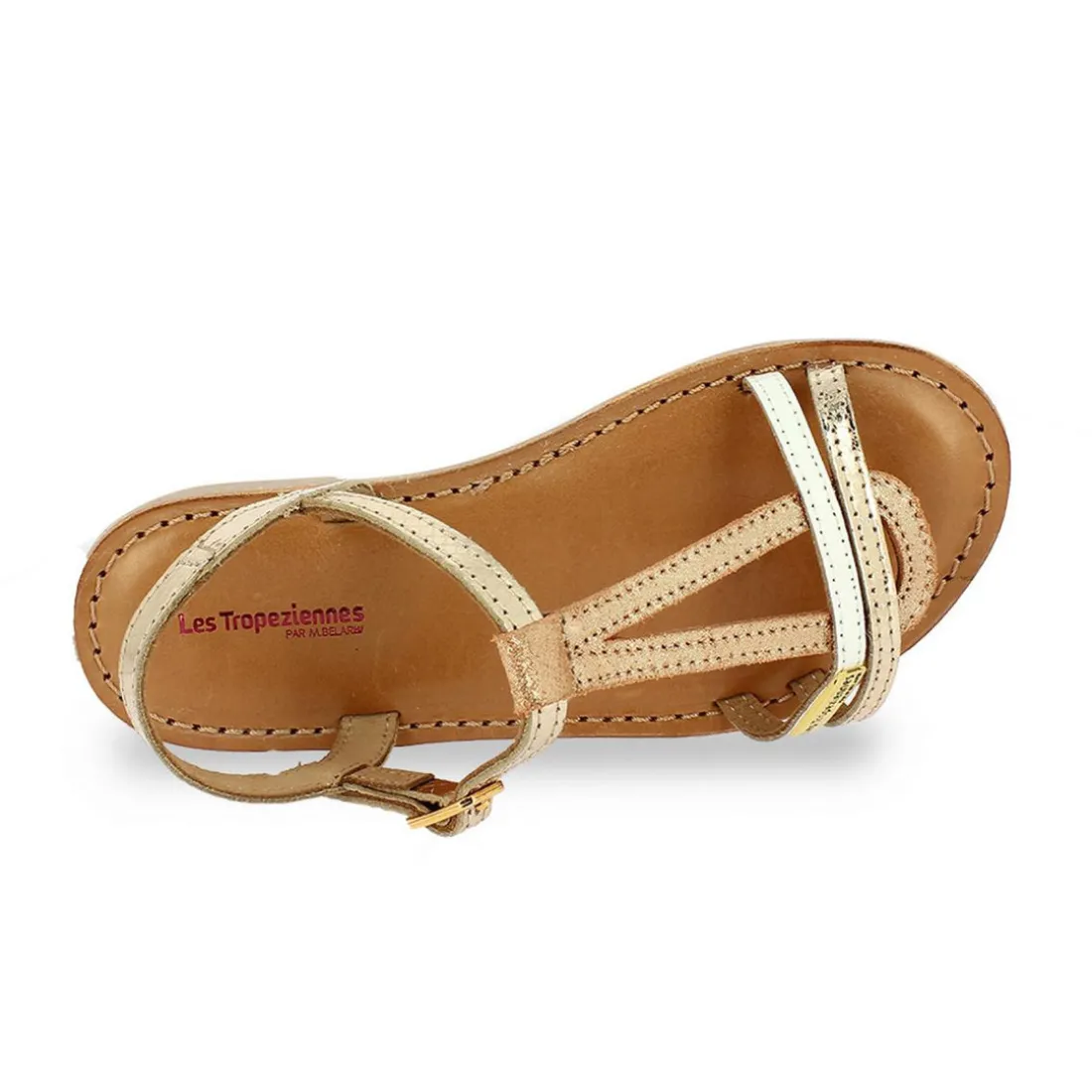 Sandale Enfant Bada Or/Multi - Les Tropéziennes en cuir