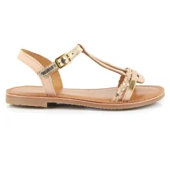 Sandale Enfant Badou Rose - Les Tropéziennes en cuir