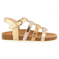 Sandale enfant IZAZ Multicolore rose en cuir