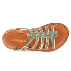 Sandale enfant MONZAR vert en cuir