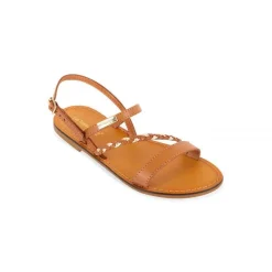 Sandale femme BATRESSE Miel en cuir
