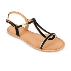 Sandale femme HABUC Noir en cuir