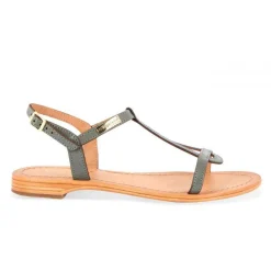 Sandale femme HAMESS Vert en cuir