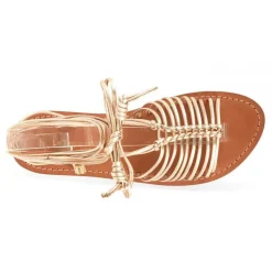 Sandale femme IDYLLE Doré en cuir