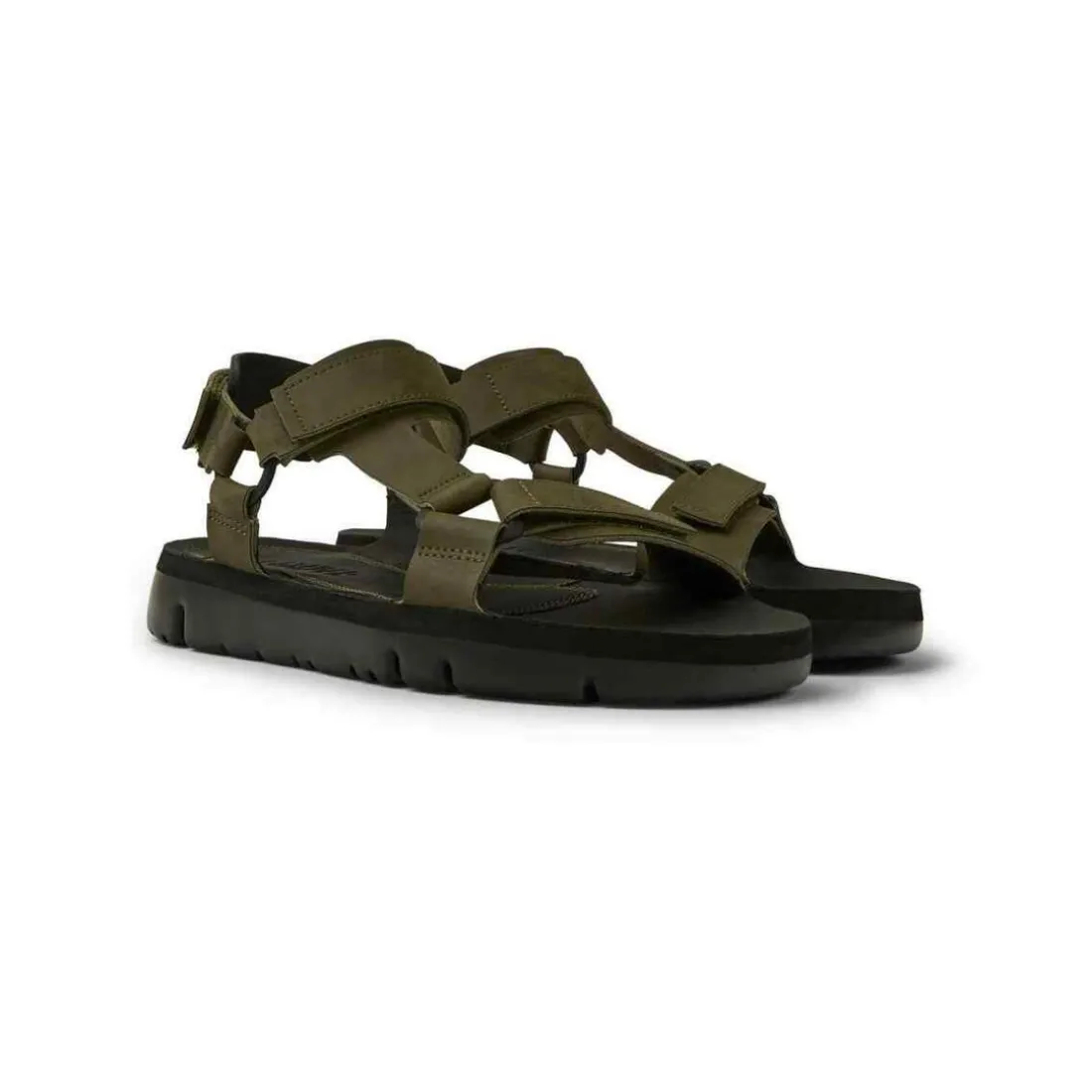 Sandale Homme Oruga vert en cuir
