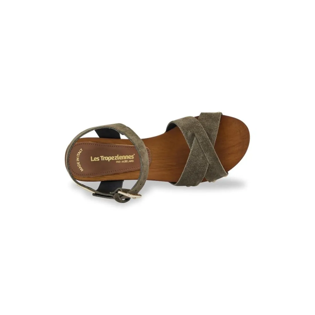 Sandales à talon TOOPINO kaki en cuir