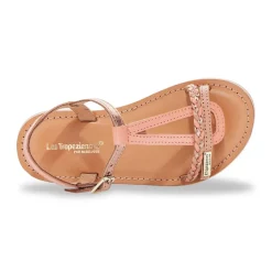 Sandales enfant BADOU rose en cuir
