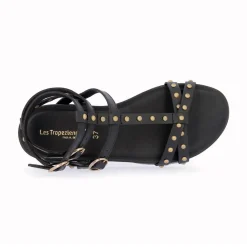 Sandales femme COOLALY noir en cuir