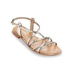 Sandales femme HARRY or/multicolore en cuir