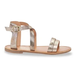 Sandales femme HIPAZ or en cuir