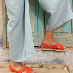 SANDALES FEMMES EN CUIR ZULA SANGUINE rouge