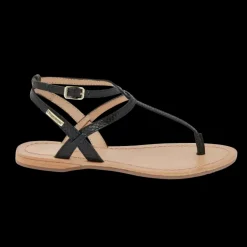 Sandales HAMADO noir-serp en cuir