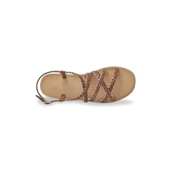 Sandales HAPIRON tan en cuir marron clair