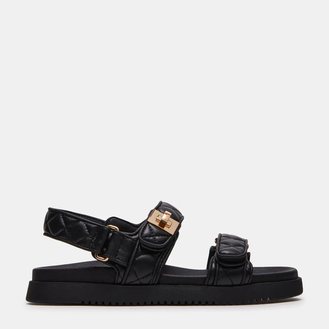 Sandales Mona-Q en cuir noir