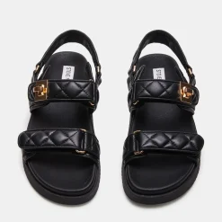 Sandales Mona-Q en cuir noir