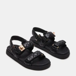 Sandales Mona-Q en cuir noir