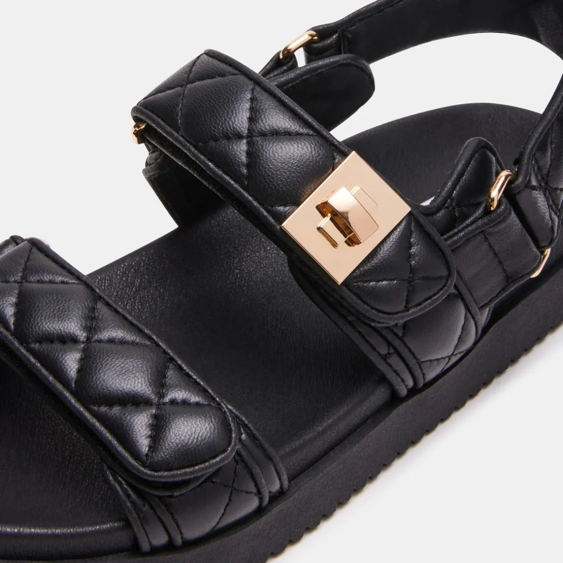 Sandales Mona-Q en cuir noir