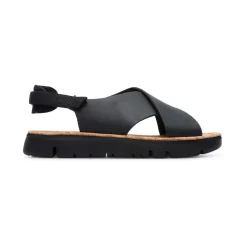 Sandales Oruga noir en cuir