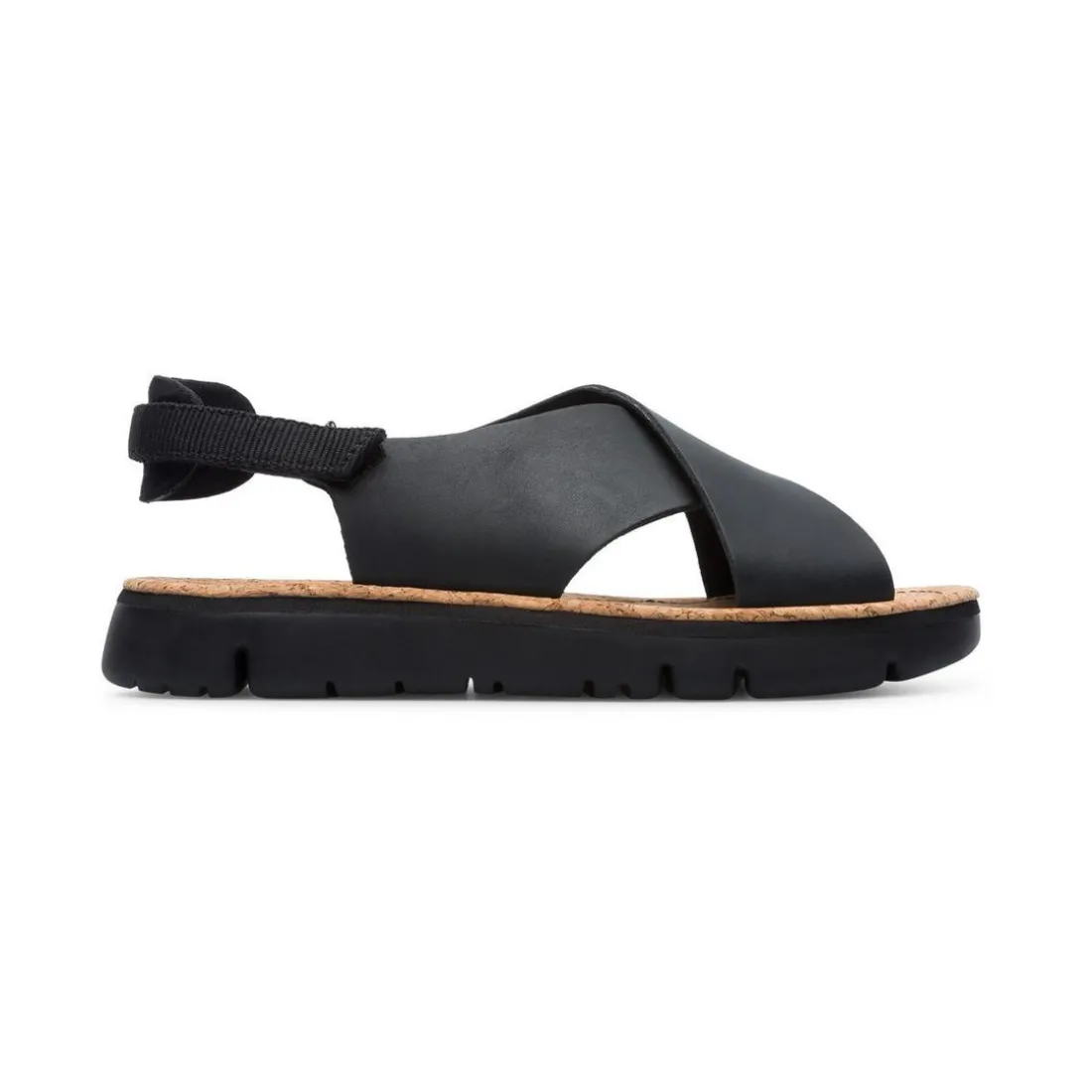 Sandales Oruga noir en cuir