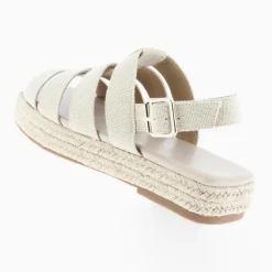 Sandales plateformes à brides Femme - Beige