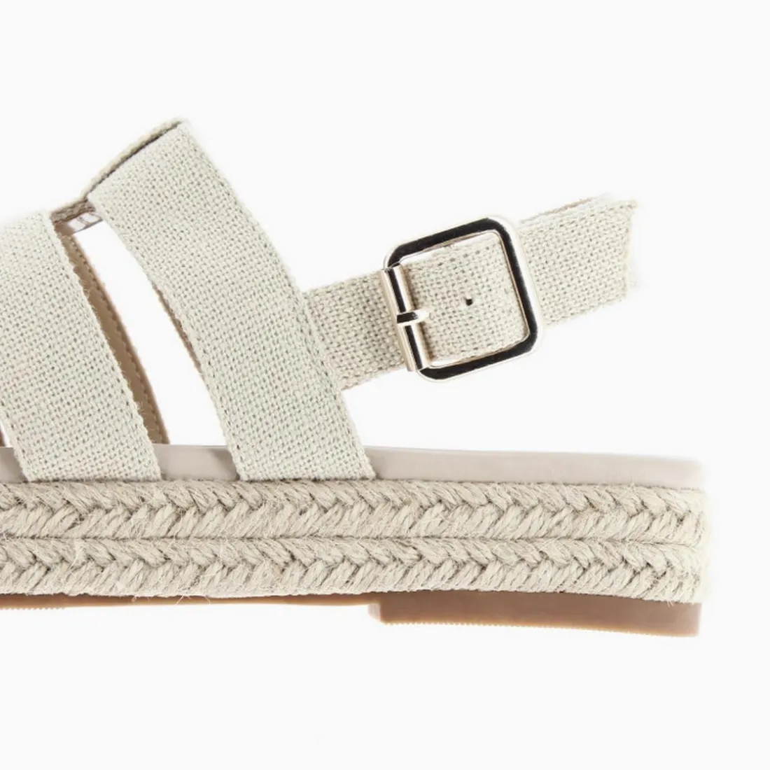 Sandales plateformes à brides Femme - Beige