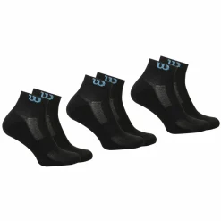 Set de 3 paires de chaussettes basses homme Essentiel Wilson Noir en coton