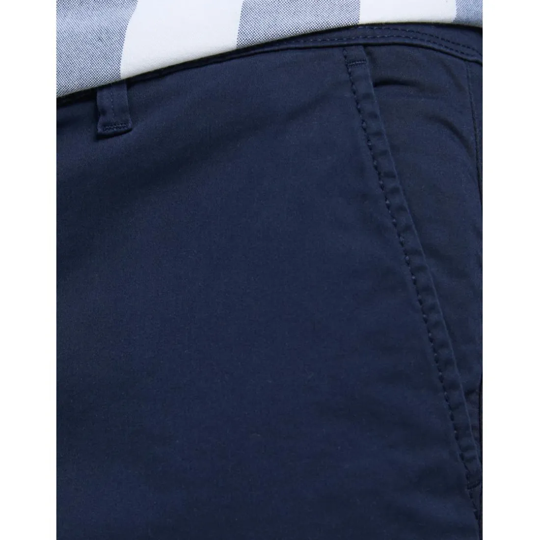 Short chino homme bleu marine en coton