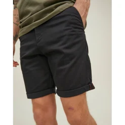 Short chino homme en coton noir