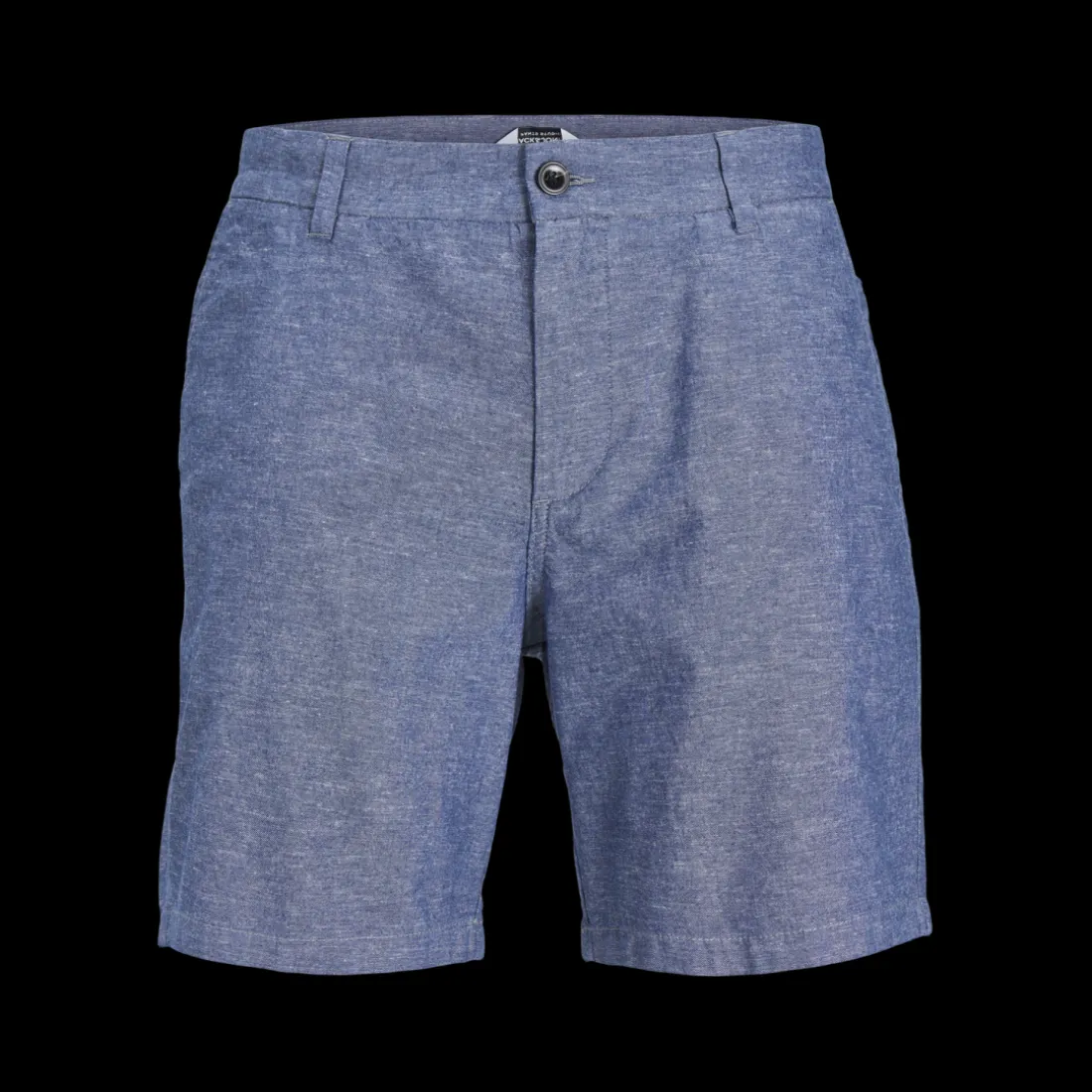 Short coupe classique homme bleu denim en coton Caleb