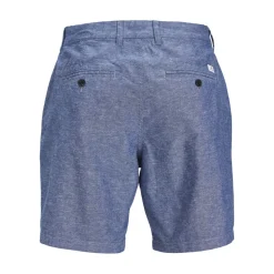 Short coupe classique homme bleu denim en coton Caleb