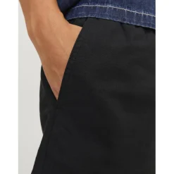 Short de jogging homme noir en coton