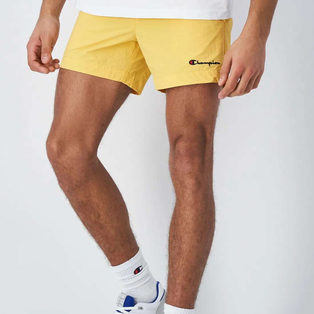 Short de plage jaune pour homme