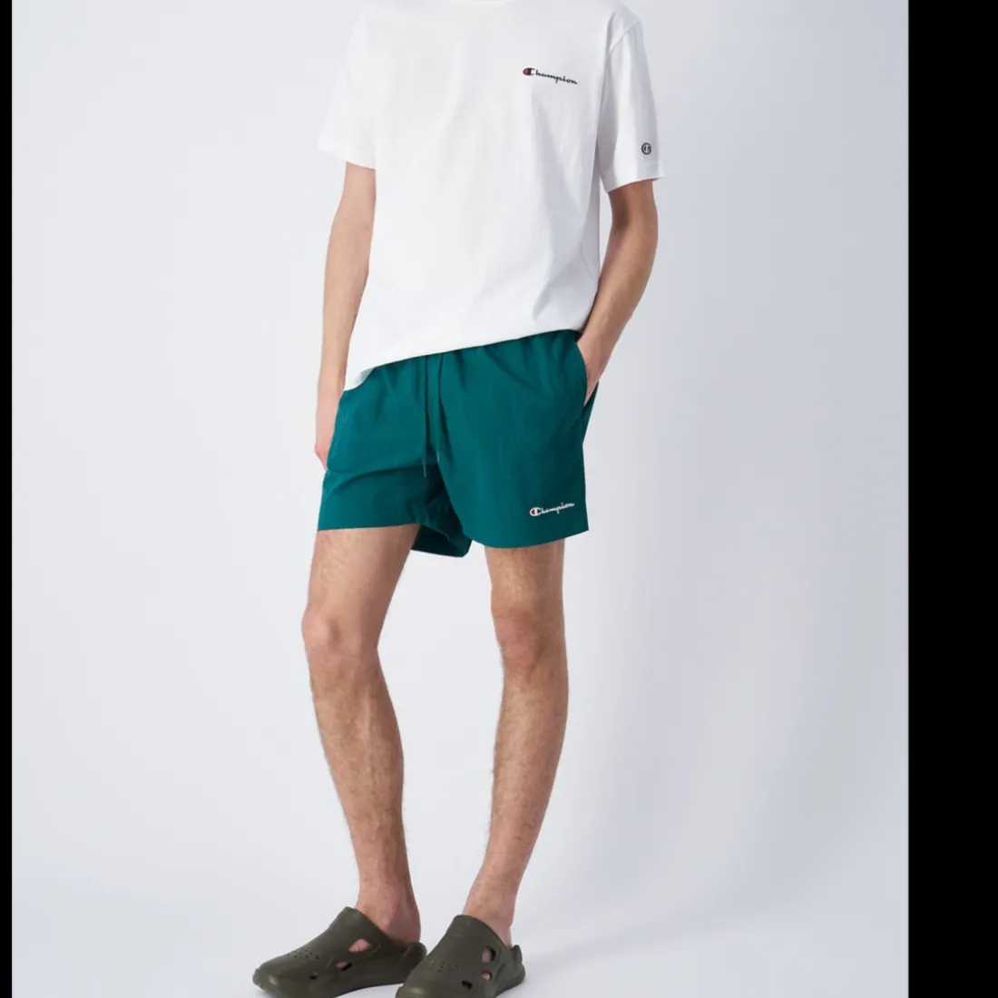 Short de plage vert pour homme