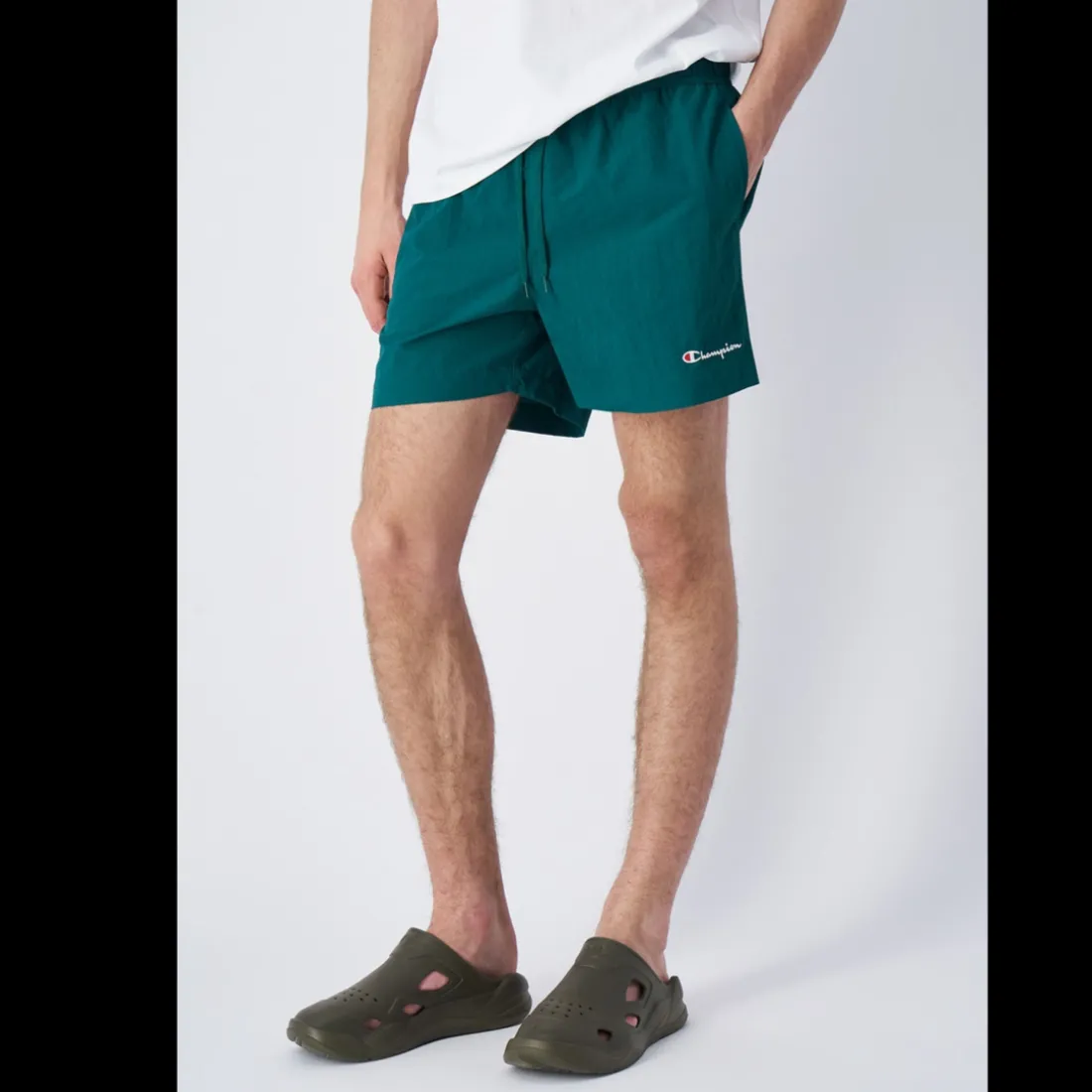 Short de plage vert pour homme