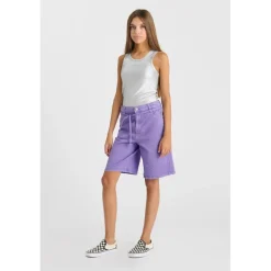 Short en jeans fille CARPUGI violet Nea