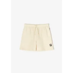 Short fille EDOXAGI blanc Pey en coton
