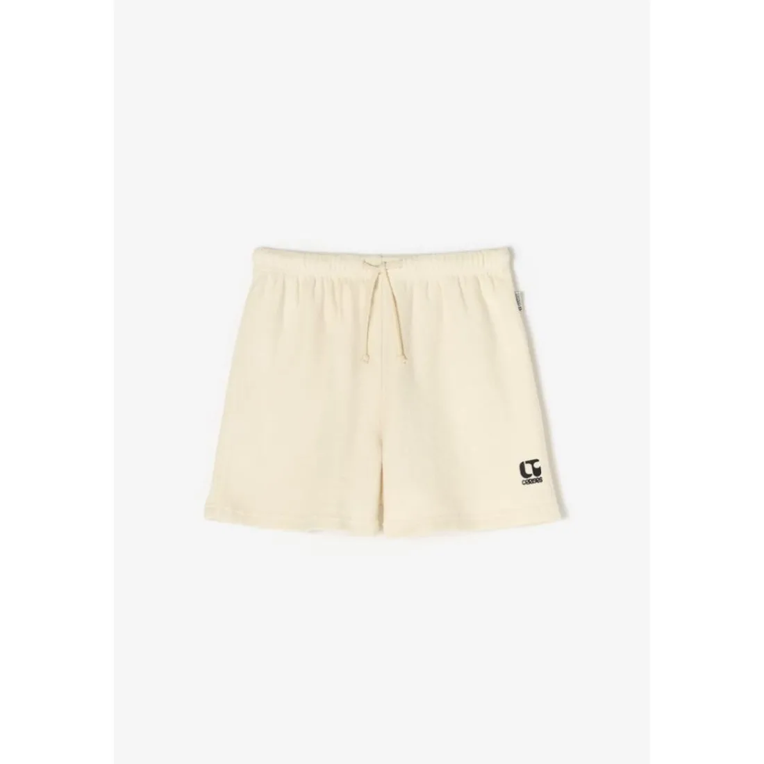 Short fille EDOXAGI blanc Pey en coton
