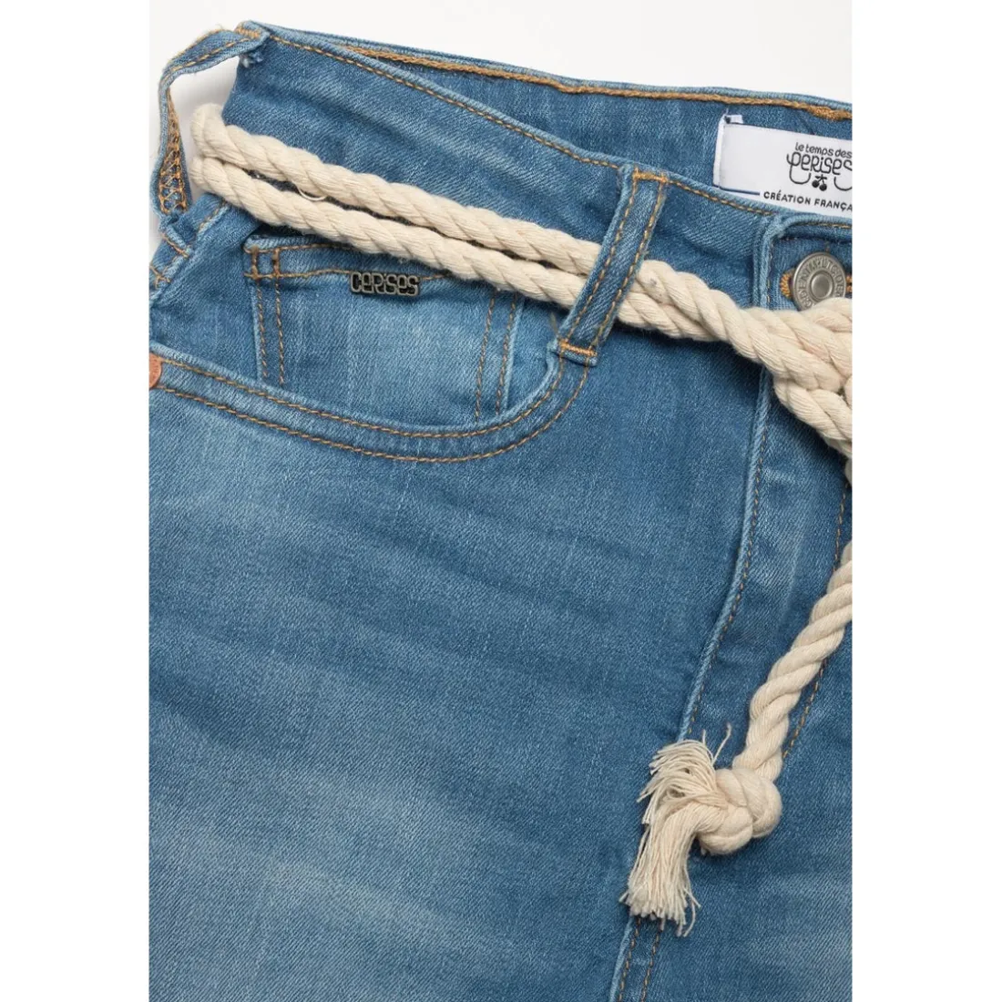 Short fille en jeans TIKI bleu