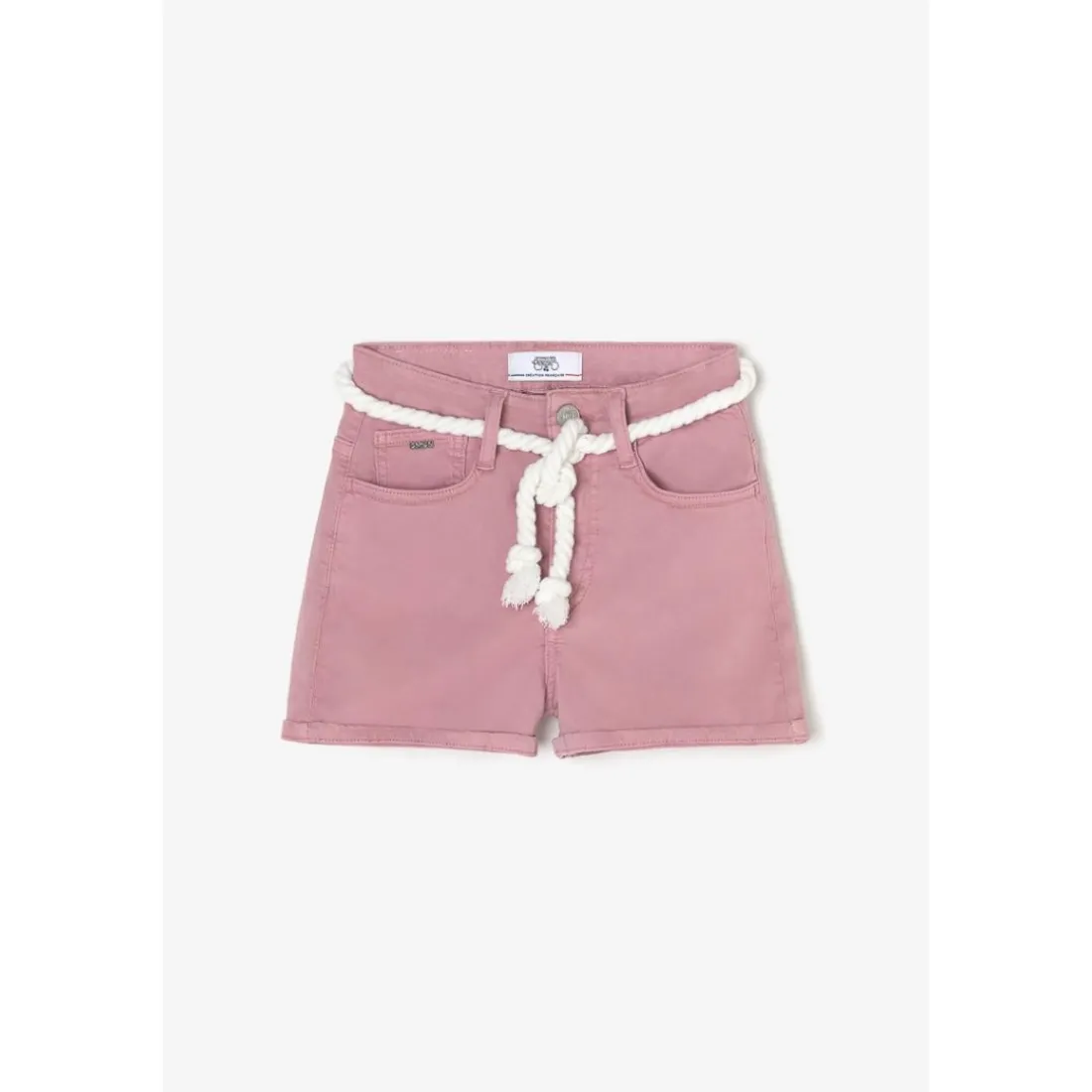 Short fille TIKO rose en coton