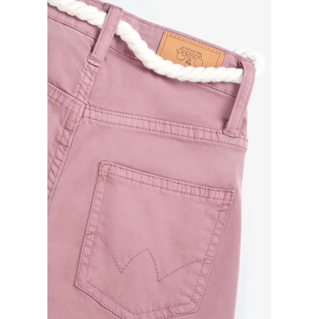 Short fille TIKO rose en coton