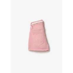 Short fille Tiko taille haute rose poudré en coton